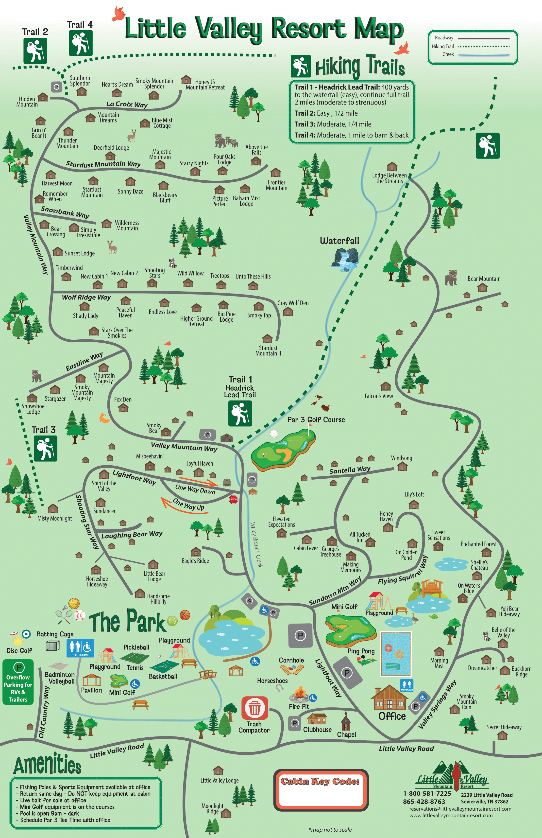 Map of Little Valley Resort